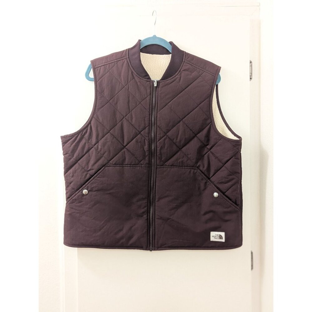 NWOT The North Face Womens XL Cuchillo Quilted Reversible Sherpa Vest